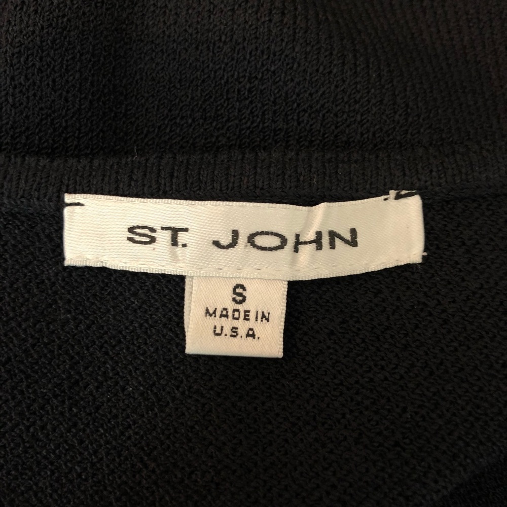St. John S Top Black Santana Knit Crystals A - Picture 7 of 8